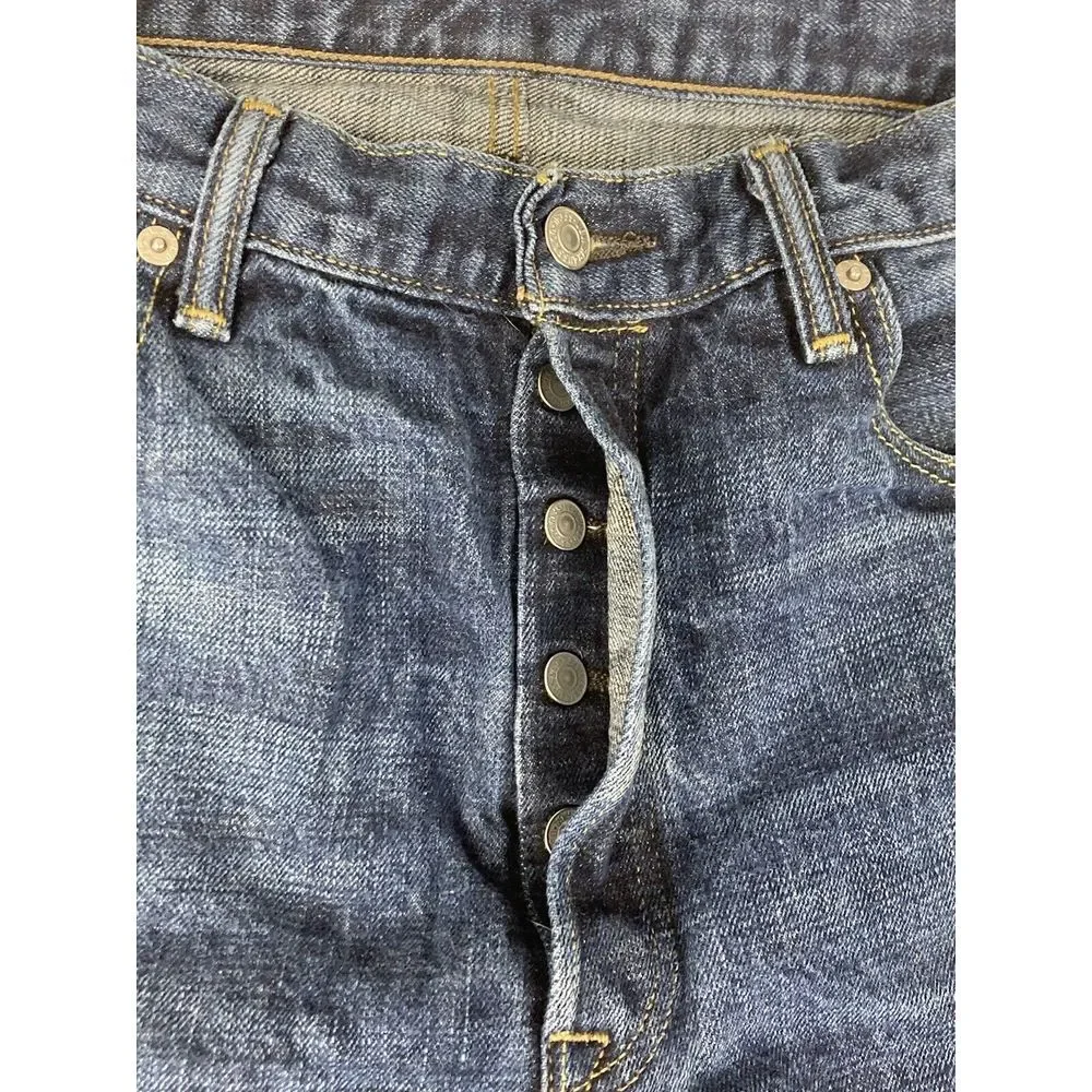 Levi's 501‎ Button Fly Denim Jeans Mens Blue Size 38x30 (36x29 Measured)
